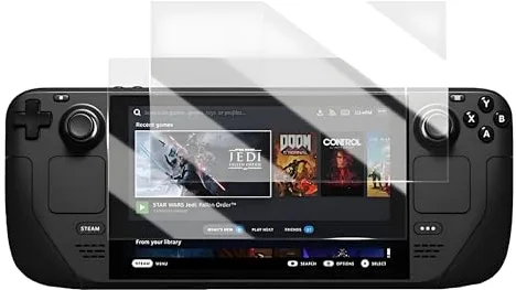 Pevlkawr 2 PCS Protector de Pantalla Compatible Con Steam Deck OLED Película De Vidrio Templado 9H Fácil De Instalar Anti-arañazos Hd Transparente