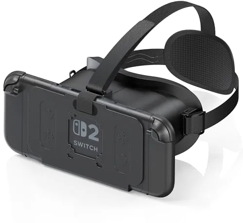 Auriculares VR para Nintendo Switch 2 (2025), Switch 2 Gafas de Realidad Virtual VR con Lentes HD Ajustables y cómoda Correa para la Cabeza, Kit Labo VR para Switch 2 Accesorios, Negro