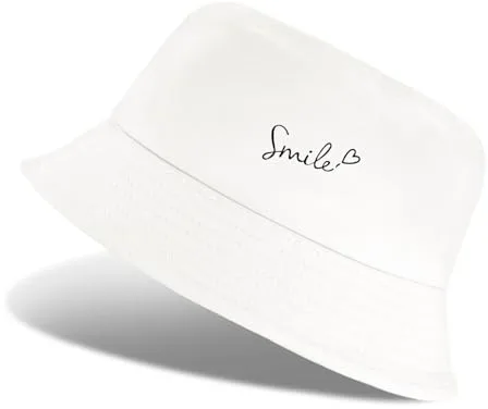 Nadeer Gorro de Pescador Mujer Sombrero de Pescador Plegable Sombrero de Cubo Algodón Bucket Hat para Hombre Unisex Verano Senderismo al Aire Libre(Blanco-D,Talla única)