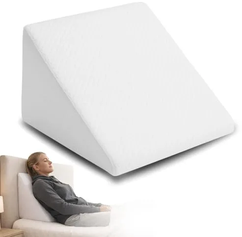 VELOSSIA Almohada cuña antireflujo Adulto 30×40×48 cm, cojín Triangular ortopédico para Dormir Elevado, Mejorar la Postura, elevar colchón y piernas, Pillow for Sleeping
