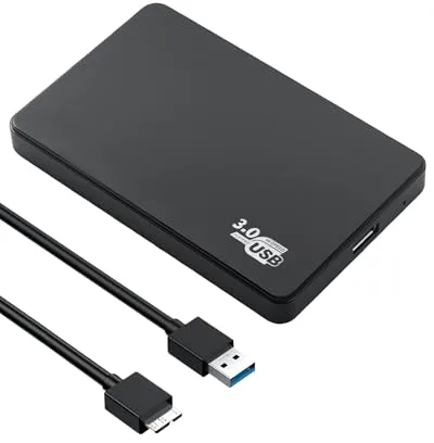 Carcasa Disco Duro 2,5" USB 3.0 Caja Disco Duro Externo SATA SSD HDD Caddy para HDD SSD SATA I/II/III 7mm/9.5mm Altura Cable USB Sopporta UASP&Trim no Requiere Herramientas for PC for PS4 Xbox Laptop