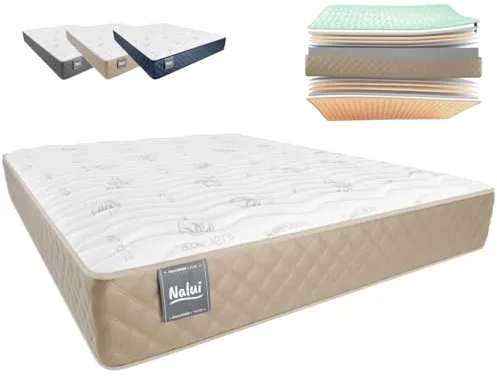 Don Descanso - Colchón 120x190 Viscoelástico Mulhacen DualSense, Altura 26cm. Multicapa con Núcleo GravityFoam, Firmeza Alta, Doble Cara Invierno/Verano, Transpirable. Fabricado en España, Beig