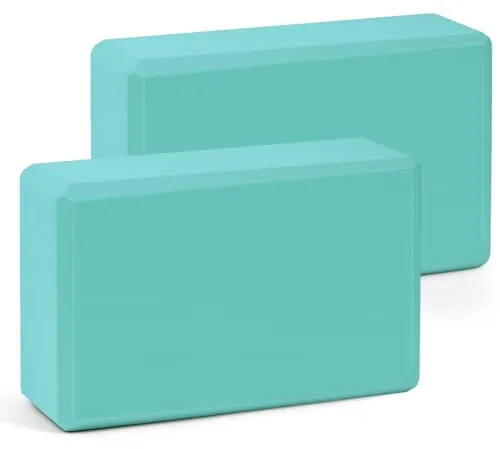 Flintronic 2 Bloques De Yoga, Espuma De Eva Antideslizante de Alta Densidad, Firme y Ligero, Soporte de Yoga Resistente para yoga, Pilates, Ejercicio, Entrenamiento, Fitness y Gimnasio Orquídea Frutal