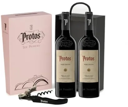Protos Serie Privada Estuche Regalo 2 botellas 75 cl con descorchador | Vino Tinto Ribera del Duero - Variedad Tempranillo 100%