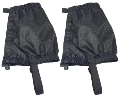 Polainas Para Senderismo - Polainas Negras Impermeables Para Las Piernas - Cubierta Para Piernas De Escalada | Para Senderismo, Deportes De Invierno Al Aire Libre, , Running, Montañismo, Escalada, Cam