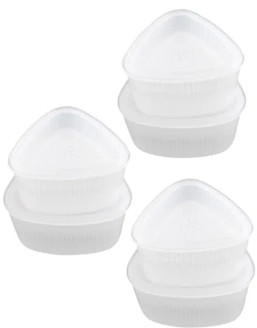 TOYZFRIENDY 6 piezas Moldes para Sushi Moldes Triangulares para Bolas de Arroz Grandes y Pequeñas Herramienta para Hacer Sushi Casa Set Práctico para Elaboración de Onigiri y Rolls Japoneses