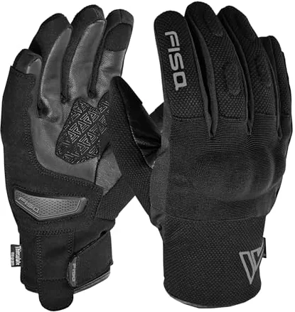 outletMOTARD Guantes Moto Invierno Hombre con Palma de Cabra Analina 100%, Repelente al Agua, Waterproof, Protección Gel Antivibración y Compatibles con Pantallas Táctiles