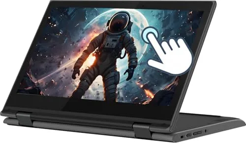 Lenovo Ordenador portátil Chromebook 300e 2 en 1 con pantalla táctil, 11,6 pulgadas (1366 x 768), Intel Celeron N4020, 4 GB de RAM, 32 GB SSD, teclado japonés, Chrome OS (reacondicionado)