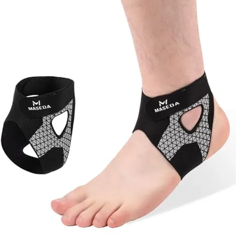 Vyranut Tobillera Deportiva 2 Piezas – Soporte Elástico de Tobillo en Nylon Transpirable con Doble Banda Ajustable en U – Unisex, Ideal para Correr, Fútbol, Fitness, Senderismo(M)