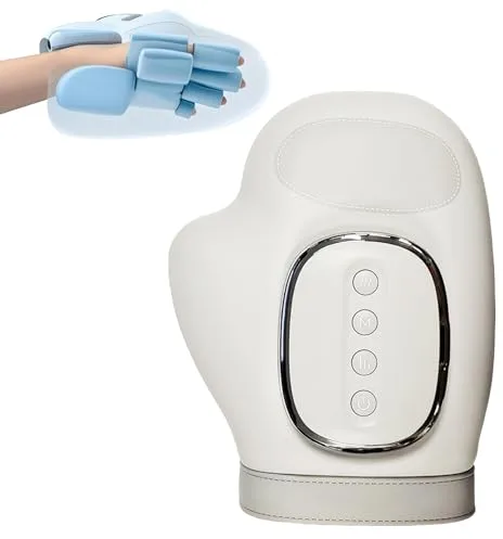 Masajeador de mano inalámbrico con termoterapia eléctrica con calor, 3 modos de compresión de aire y 5 niveles de fuerza ajustable, masajeador de dedos regalos