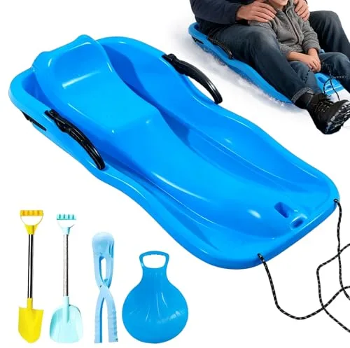 TyCylKu Trineos de nieve para niños y adultos, equipo de trineo ligero - Trineos de snowboard para niños | para playa, montañas, hielo, hierba, arena, hombres, mujeres, niños, niñas, jóvenes y