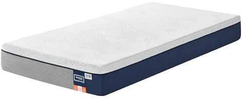 VASAGLE Colchón 90 x 190 cm, Colchón Individual, Espuma Viscoelástica con Gel, Soporte Medio Firme en 7 Zonas, Funda Transpirable, Extraíble y Lavable a Máquina, Grosor 20 cm, Azul RMZ121QZ01