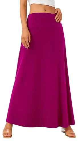 Adigaber Mujer Falda Bohemia Playa Larga Falda Elástica Cintura Alta Maxi Yogo Faldas