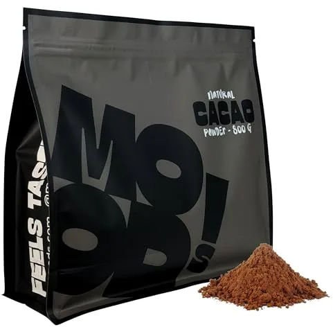 MOODS! Cacao Puro En Polvo 800 g | 100% Cacao Natural Sin Azúcar | No Alcalinizado | Ideal para Chocolate, Repostería y Bebidas