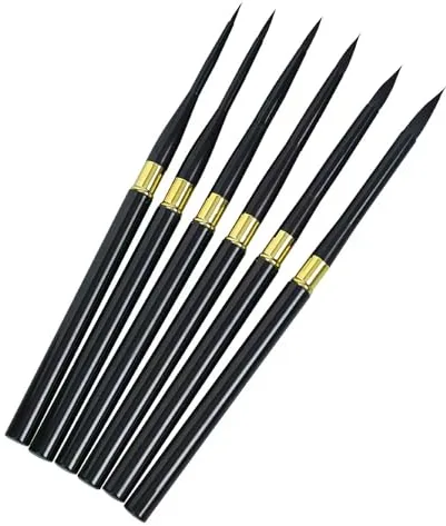 ARTGOTO 6 Piezas Pintar por Numeros Adultos Pinceles Pintura Acrilica,Profesional Viajes Finos Pinceles Acuarelas para Artistas Principiantes,Óleo,Gouache,Modelo,Miniaturas,Pintura Facial