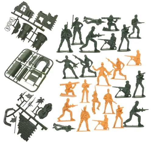 iplusmile Figuras de Soldados de Plástico Miniatura para Set de 1 Juego de Figuras de Soldados de Juguete Realistas Kit de Modelos Militares para Decoración y Juego Educativo