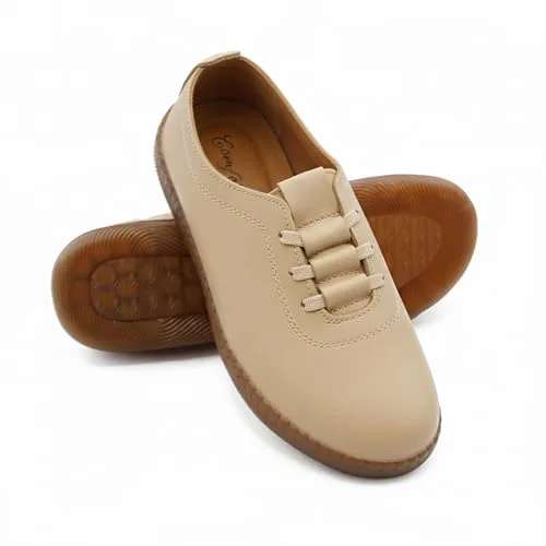 Zerimar Zapatos Cordones para Mujer - Calzado Elegantes y Cómodas - Calzado Femenino con Estilo y Confort - Beige, Talla 36