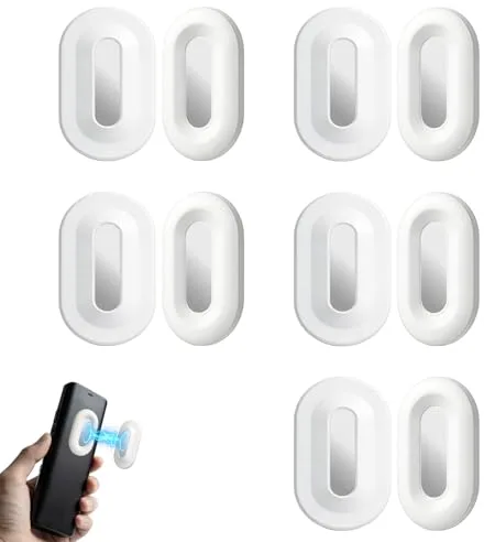 Valyrane 5 Juegos de Soportes Magnéticos para Mandos, Soporte Mando pared con Magnético Dobles Autoadhesivos丨 Prácticos Accesorios para Televisores (Blanco)
