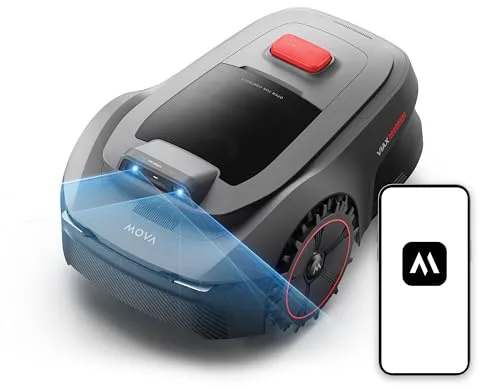 MOVA ViAX 250 Robot cortacésped, mapeo de 250㎡, mapeo automático con IA sin RTK, LiDAR de 360° + Visión Dual con IA, esquivación de obstáculos Inteligente, trayectorias en Forma de U
