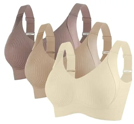 ZTFYKLIN Sujetador para Mujeres Mayores con Cierre Frontal, Transpirable Y Sin Aros. Sujetadores Deportivos Blancos (H, XL) Lactancia XXXL Niña 12 Años Corrector Espalda Aumentar Pecho