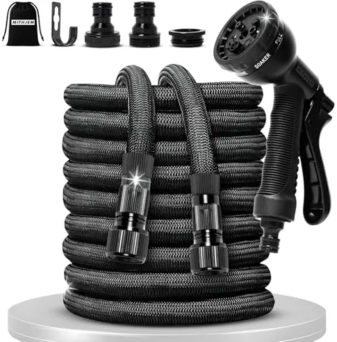 Manguera Jardin 7.5m – Poliester 3750D Alta Densidad y Conectores Metalizados Universales 1/2", 3/4" – Manguera Extensible Enrollable – Garden Hose