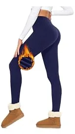 BENNIES Leggings Mujer Invierno de Cintura Alta Pantalones Térmicos Leggins Termicos Pantalon Negro Ropa Gimnasio Mallas Deporte Licras Deportivas Pantalones Jogger et Yoga Azul M