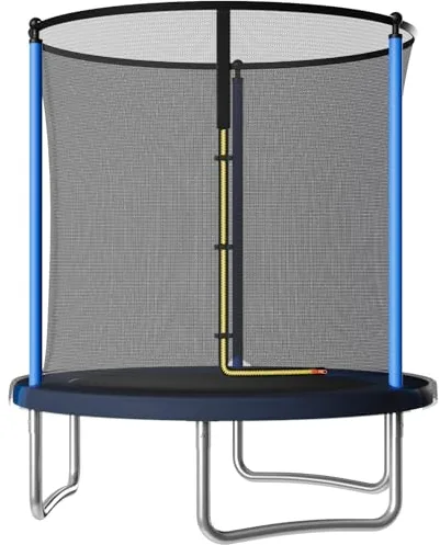 JUMMICO Trampolín para Exteriores Ø 183/228/290/360 cm Kit Completo con Red de Seguridad, Escalera, Funda Protectora y Accesorios de Montaje