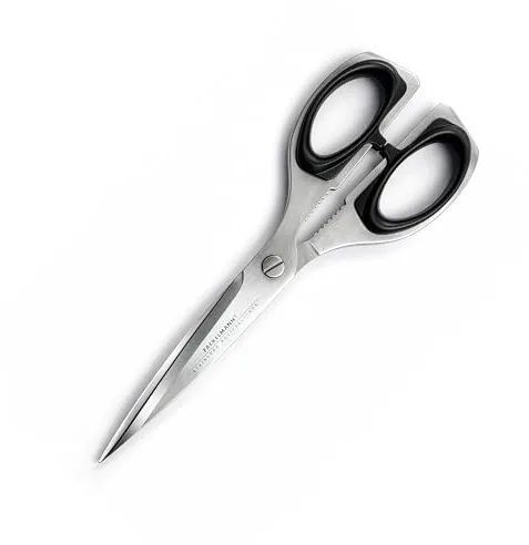 Fackelmann Tijeras de Cocina Multiusos, Tijeras Universales, Tijera Enteriza, Tijera de Cocina Profesional de Acero Inoxidable, mango Ergonómico Antideslizante, Color Negro, 21cm, 1ud