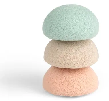 Jané Esponjas de Baño para Bebé de Konjac Natural, Pack de 3, Ultra Suaves, 100% Vegetales y Biodegradables, Piel Sensible y Recién Nacidos