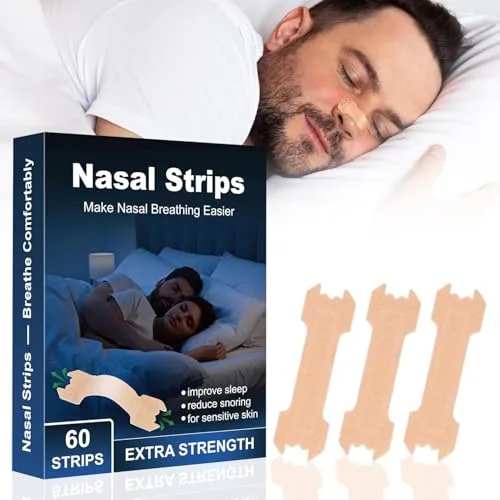 Tiras Nasales Antironquidos - Nasal Strips, 60 piezas Nose-Strips Tiritas Nariz para Deportivas Dormir - E1