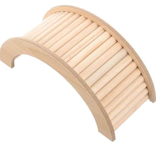 TOYANDONA Juguete Puente de Madera para Hámster y Roedores Pequeños, Escalera de Escalada para Jaula, Accesorio para Mantener Mascotas