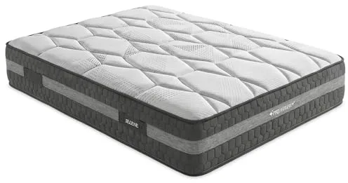 Duérmete Online - Colchón Viscoelástico Selene | Muelles Ensacados | Óptimo para Dolores de Espalda | Altura 30 cm | Firmeza Intermedia | Antiácaros, Antibacteriano e Hipoalergénico 180 x 190