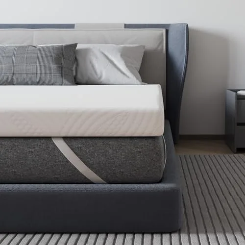 Avenco Sobrecolchón 135x190 7.5cm, Topper de Espuma Confort Fresco, Certificado CertiPUR-US para Hogar Saludable, Cubre Colchón Transpirable, Funda con Cremallera Lavable