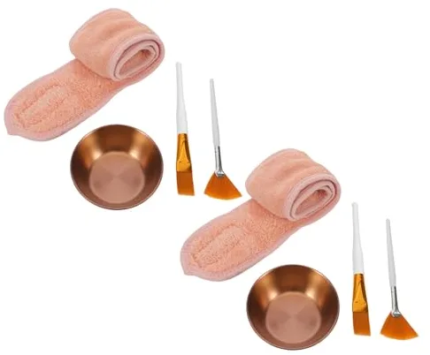 TOGEVAL Kit Facial de Cuidado Piel 8 Piezas Cuenco de Silicona, Herramientas para Mezclar Mascarillas y Aplicadores, Suministros para Tratamientos Faciales y Spa en Casa, Set Limpieza