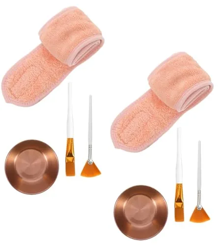FONDOTIN Juego de Herramientas Faciales 8 Piezas Cuenco de Silicona, Cepillo Aplicador de Mascarilla, Kit de Suministros para Spa Facial en Casa, Conjunto para Tratamientos y Cuidado