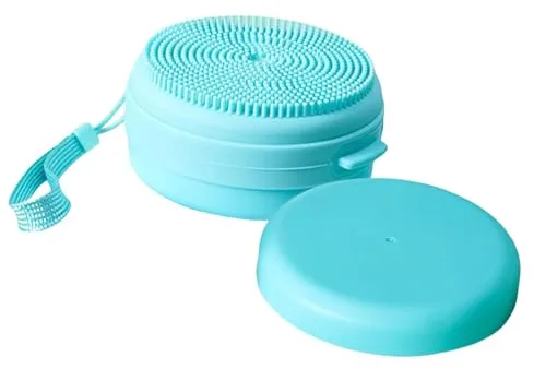 Esponja de silicona,Cepillo de limpieza facial y corporal con depósito de jabón | Exfoliante de baño de silicona,Para Pieles Sensibles y Todo Tipo de Piel, Uso en Baño e Higiene Personal