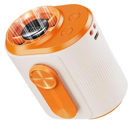 Oxxggkao Ventilador de escritorio silencioso con clip para cinturón, carga USB, textura de 100 modos para camping, ciclismo, espacio de trabajo, portátil, ventilador de cintura