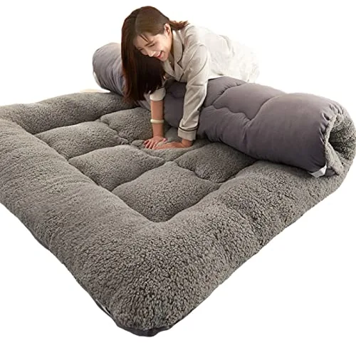 Colchón japonés Tatami enrollable plegable, tamaño Queen, 60 x 120 cm, colchón de futón grueso, colchón portátil, doble y individual, futones japoneses