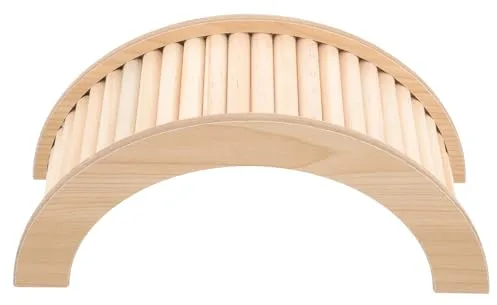 Alipis Puente de Madera para Conejillos de Indias y Chinchillas, Juguete de Escalada Duradero para Jaulas de Roedores Pequeños en Casa