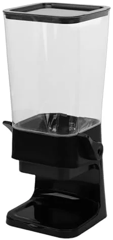 Aramox Dispensador de Cereales, Material PP, Gran Capacidad, Contenedor de Refrigerios para Organización de Cocina (BLACK)
