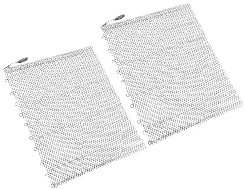 STOBAZA Cortina de Malla para Chimenea 2 Piezas 61x45,7 Cm Pantalla de Hierro Antióxido Resistente al Calor Protección contra Chispas para Hogar Accesorios Calefacción