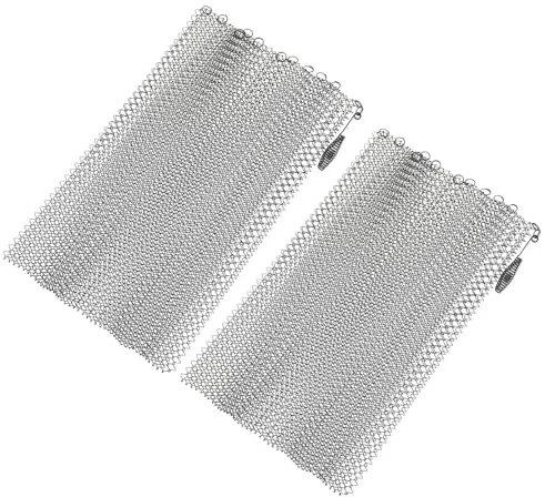 Beaupretty Pantalla para Chimenea de Hierro Esmaltado 2 Piezas 61x45,7 Cm Cortinas de Malla Metálica Resistente al Calor Protección contra Chispas para Estufas de Leña en Hogar